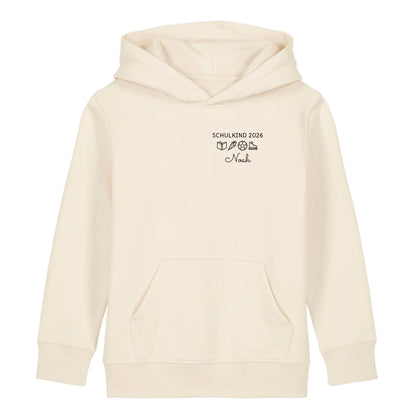 Schulkind Symbole - Bio Kinder Hoodie *personalisierbar* Mini Cruiser Hoodie 2.0 ST ST Natural-Raw