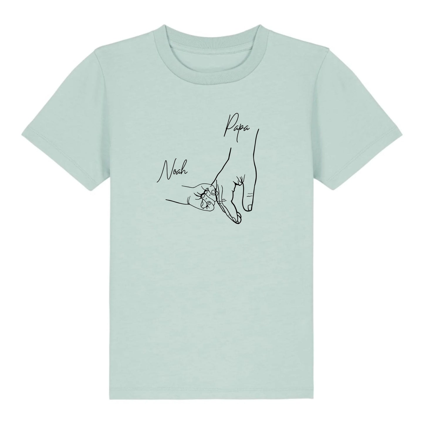 Hold my hand Dad - Bio Kinder Shirt *personalisierbar* Mini Creator Shirt 2.0 ST ST Caribbean-Blue