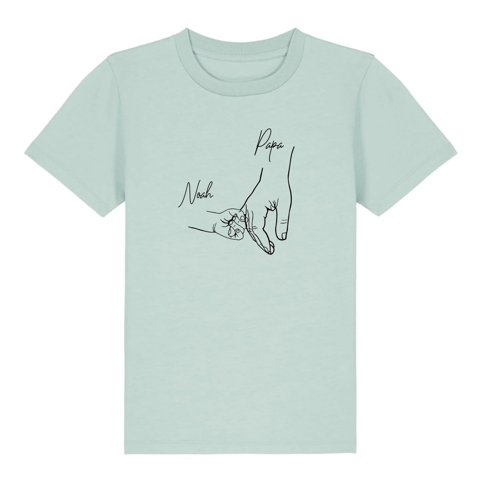Hold my hand Dad - Bio Kinder Shirt *personalisierbar* Mini Creator Shirt 2.0 ST ST Caribbean-Blue