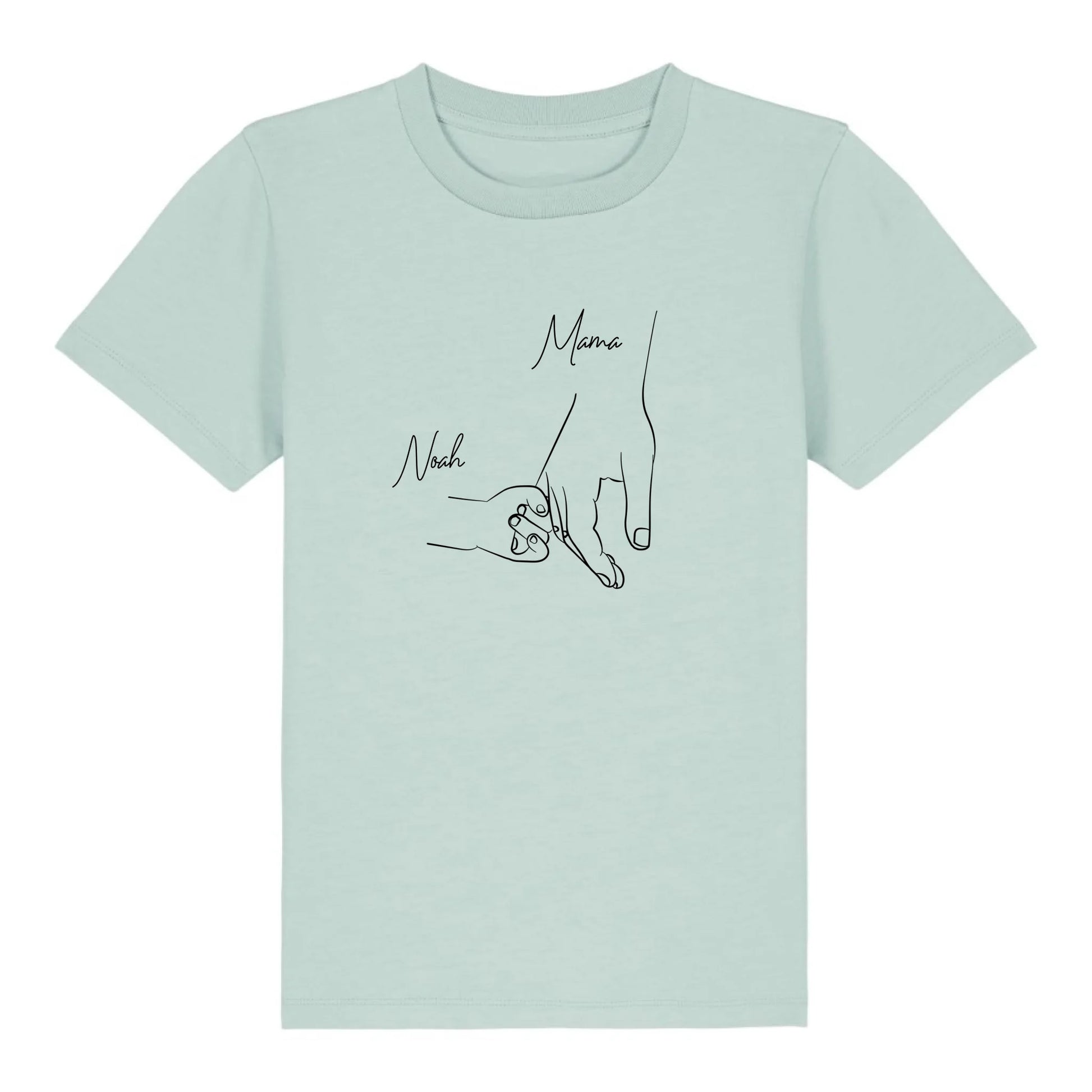 Hold my hand Mom - Bio Kinder Shirt *personalisierbar* Mini Creator Shirt 2.0 ST ST Caribbean-Blue