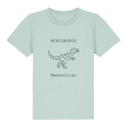 Minisaurus - Bio Kinder Shirt *personalisierbar (mit Namen)* Mini Creator Shirt 2.0 ST ST Caribbean-Blue