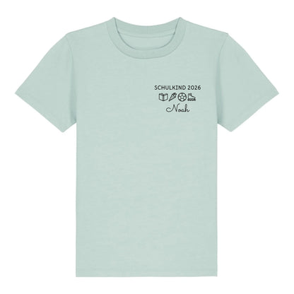 Schulkind Symbole - Bio Kinder Shirt *personalisierbar* Mini Creator Shirt 2.0 ST ST Caribbean-Blue