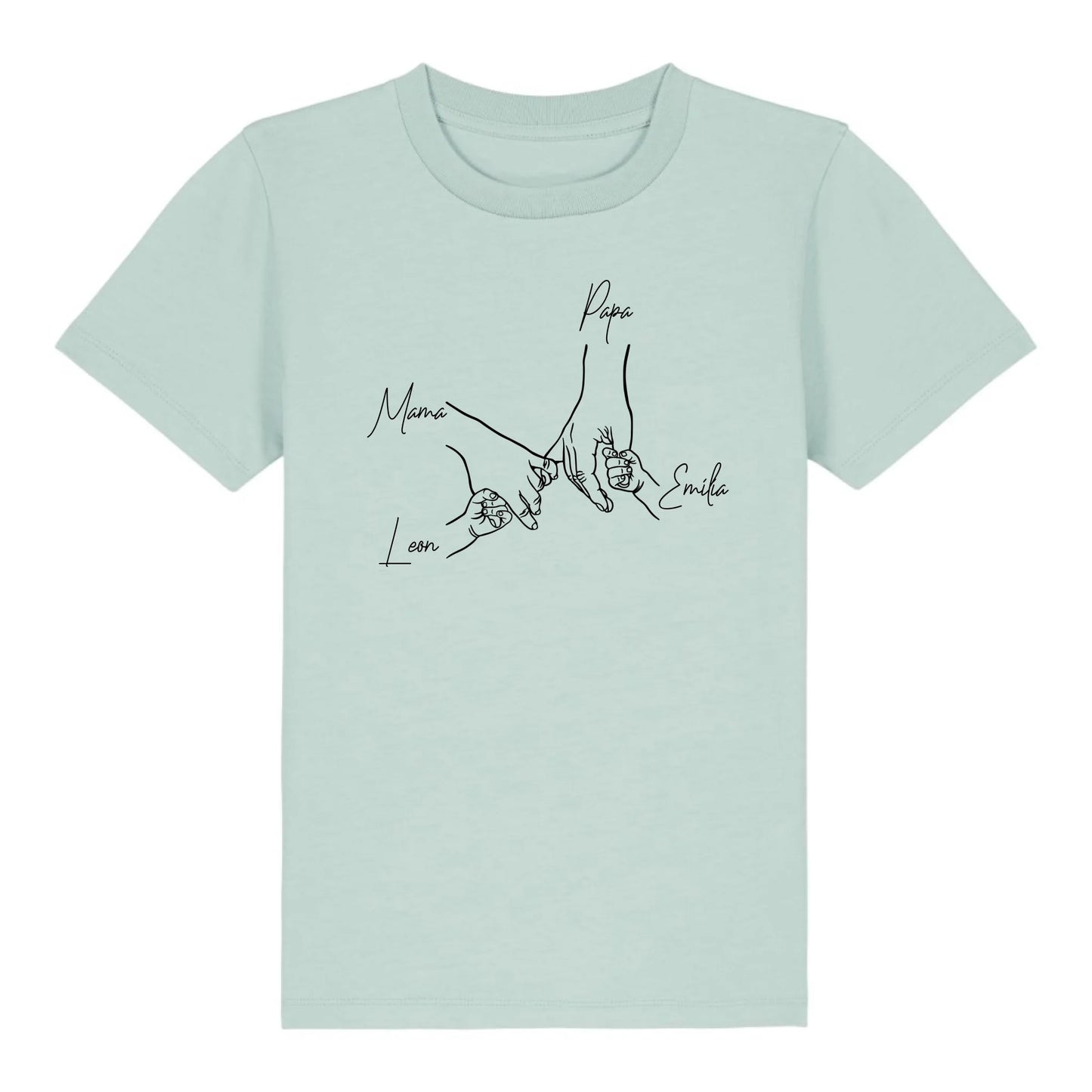 Family Hands - Bio Kinder Shirt *personalisierbar* Mini Creator Shirt 2.0 ST ST Caribbean-Blue
