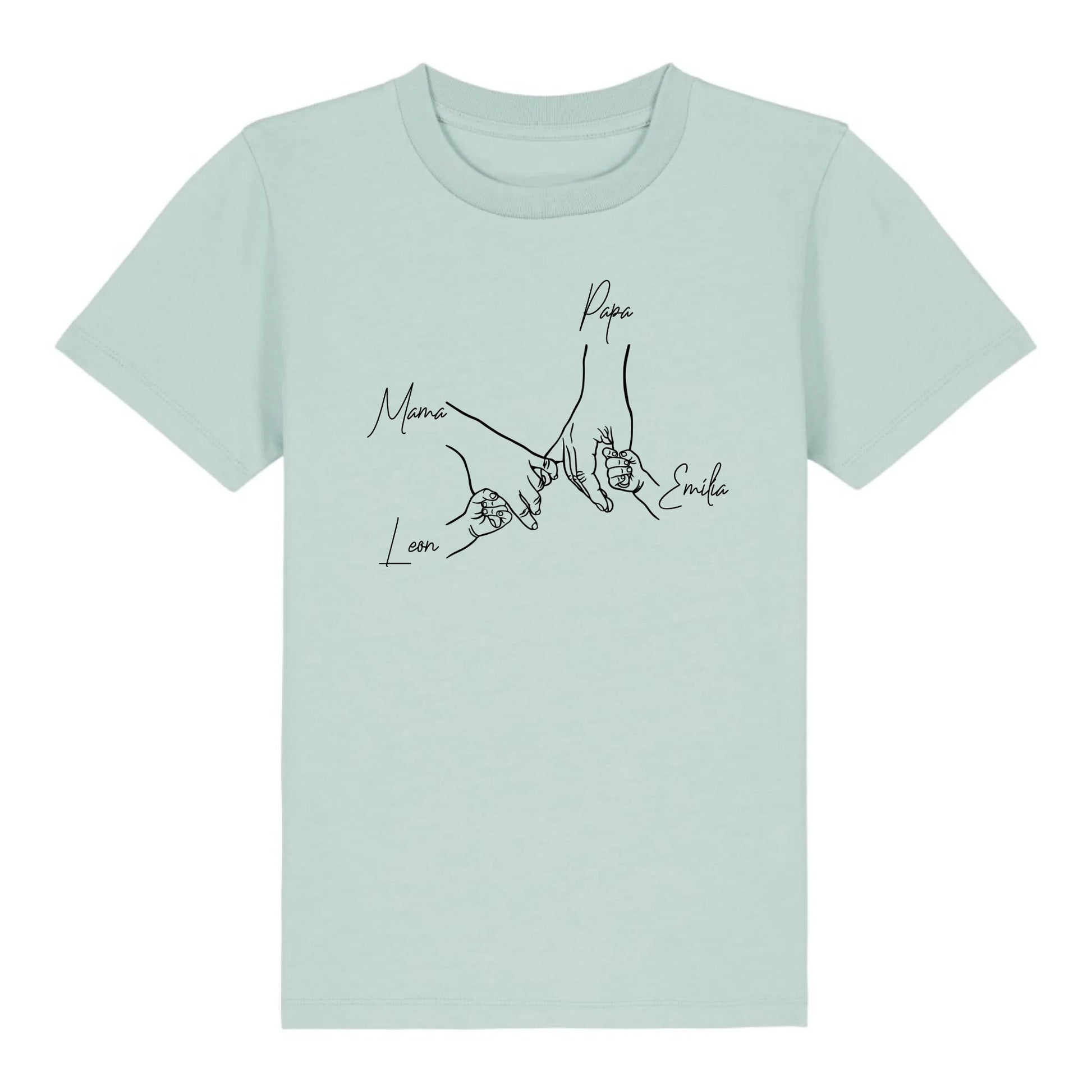Family Hands - Bio Kinder Shirt *personalisierbar* Mini Creator Shirt 2.0 ST ST Caribbean-Blue