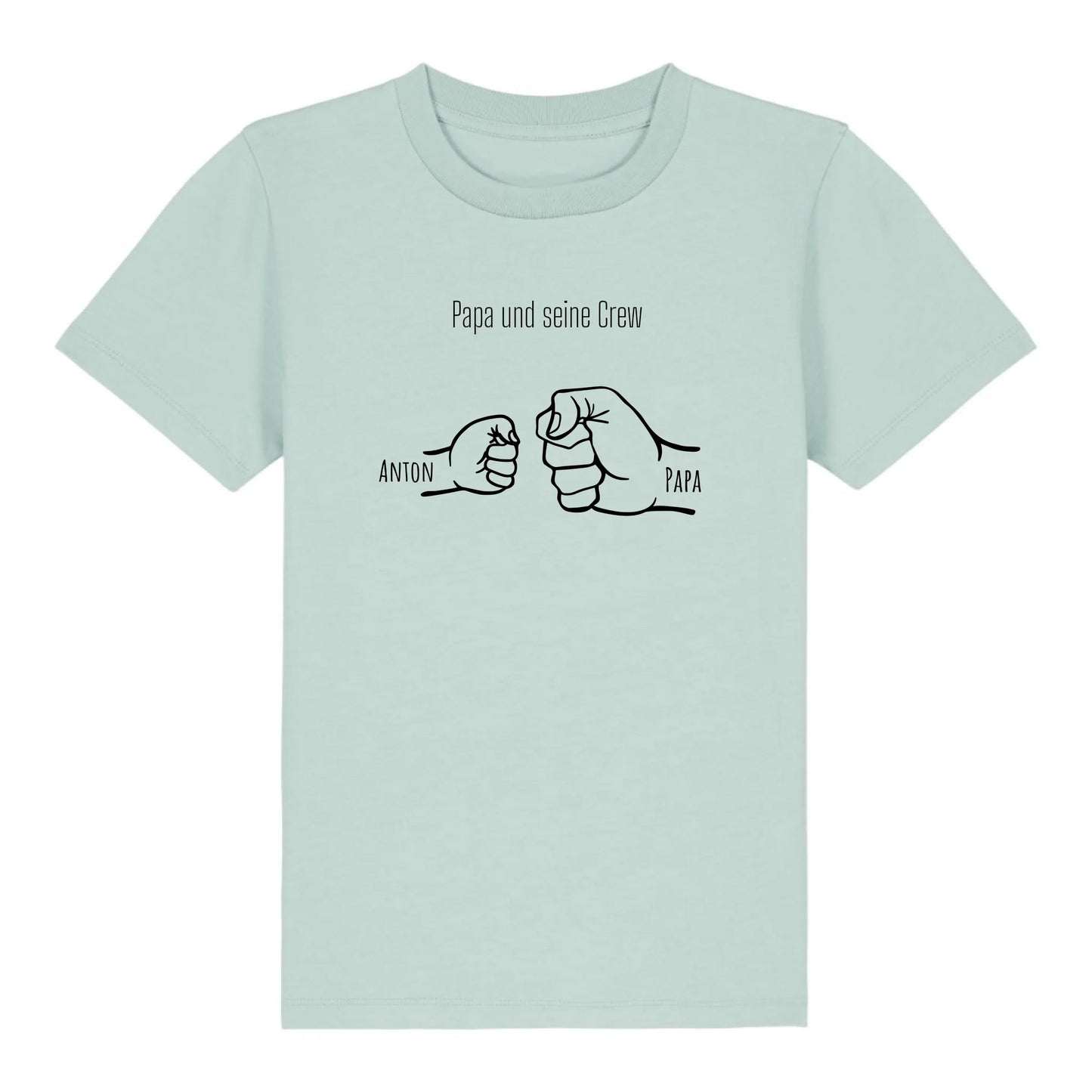 Papa und seine Crew - Bio Kinder Shirt *personalisierbar* Mini Creator Shirt 2.0 ST ST Caribbean-Blue
