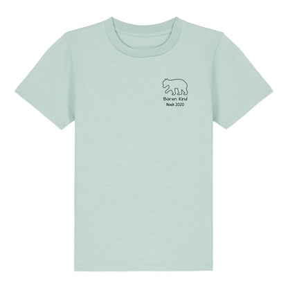 Bären Kind klein - Bio Kinder Shirt *personalisierbar* Mini Creator Shirt 2.0 ST ST Caribbean-Blue