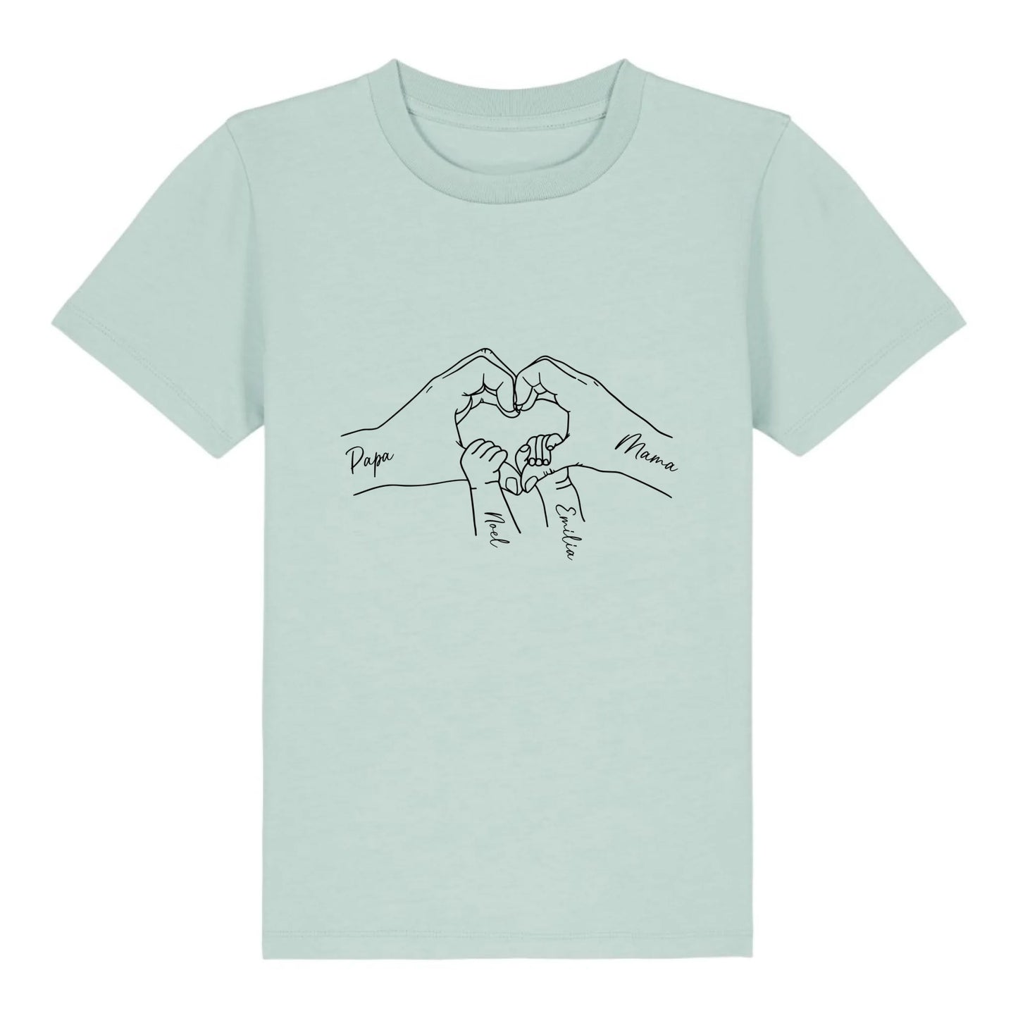 Family Love - Bio Kinder Shirt *personalisierbar* Mini Creator Shirt 2.0 ST ST Caribbean-Blue