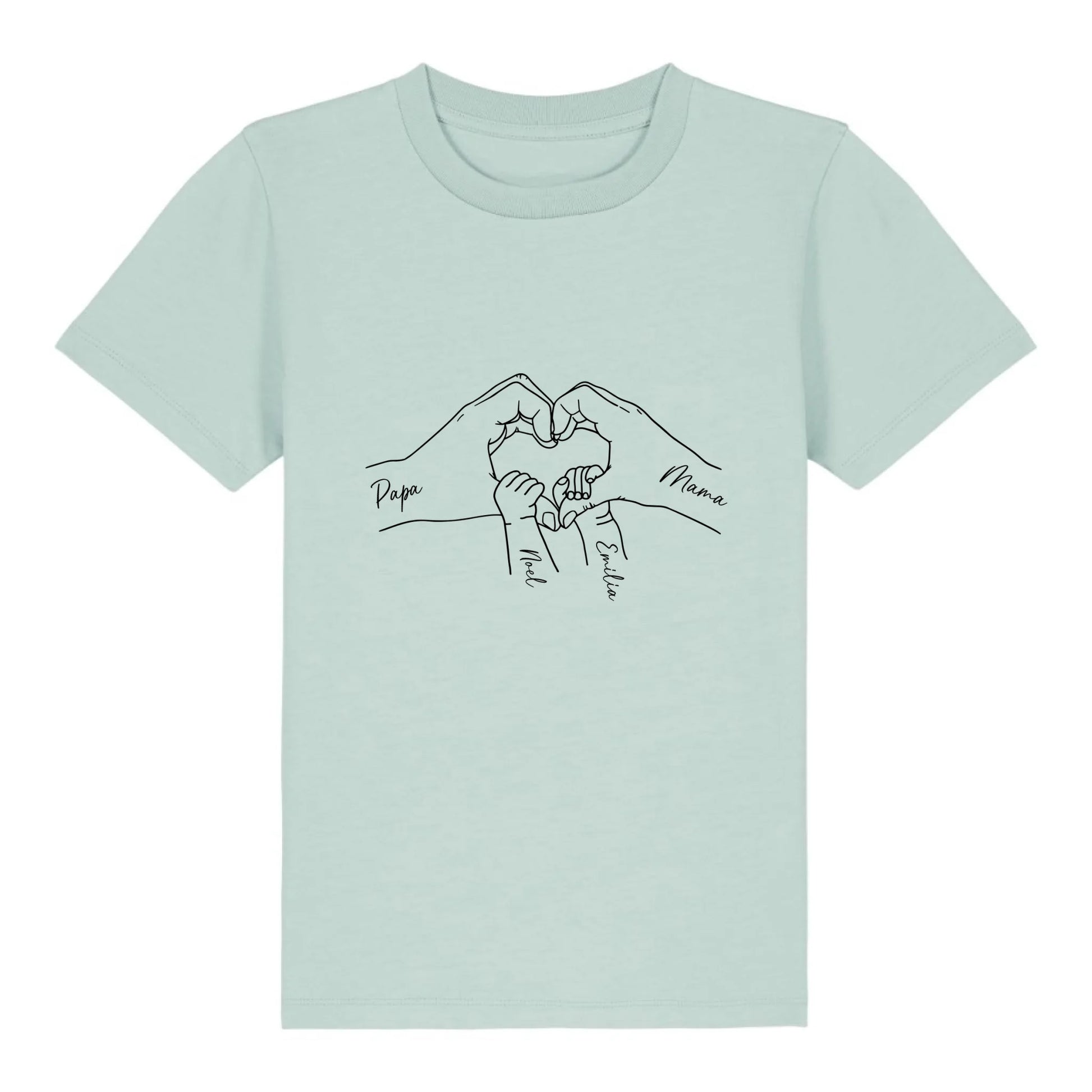Family Love - Bio Kinder Shirt *personalisierbar* Mini Creator Shirt 2.0 ST ST Caribbean-Blue