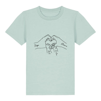 Family Love - Bio Kinder Shirt *personalisierbar* Mini Creator Shirt 2.0 ST ST Caribbean-Blue
