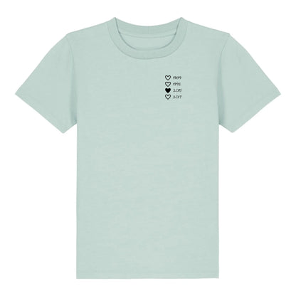 Family Hearts - Bio Kinder Shirt *personalisierbar* Mini Creator Shirt 2.0 ST ST Caribbean-Blue