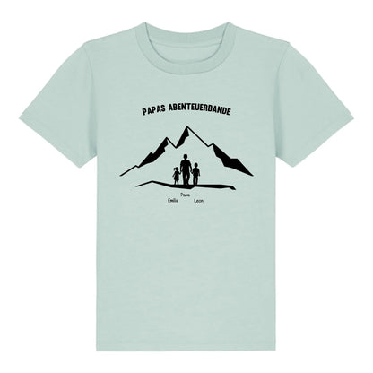 Papas Abenteuerbande - Bio Kinder Shirt *personalisierbar* Mini Creator Shirt 2.0 ST ST Caribbean-Blue