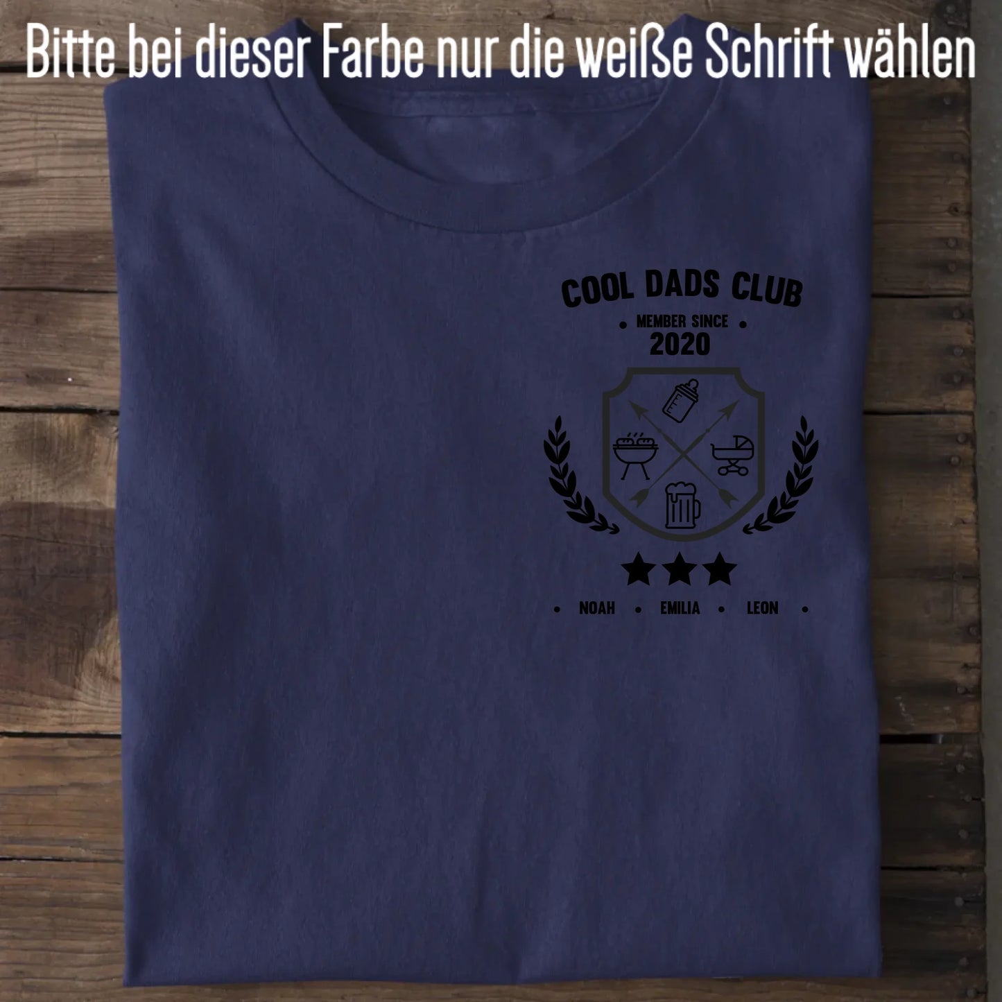 Cool Dads Club Wappen - Bio Herren Shirt *personalisierbar* Creator T-Shirt 2.0 ST ST French-Navy