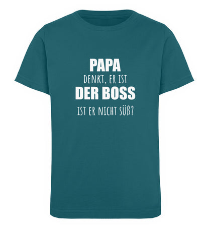 Papa denkt, er ist der Boss  - Kinder Organic T-Shirt