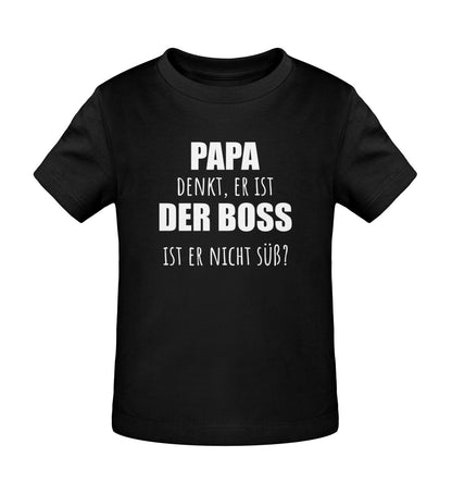 Papa denkt, er ist der Boss  - Organic Baby T-Shirt