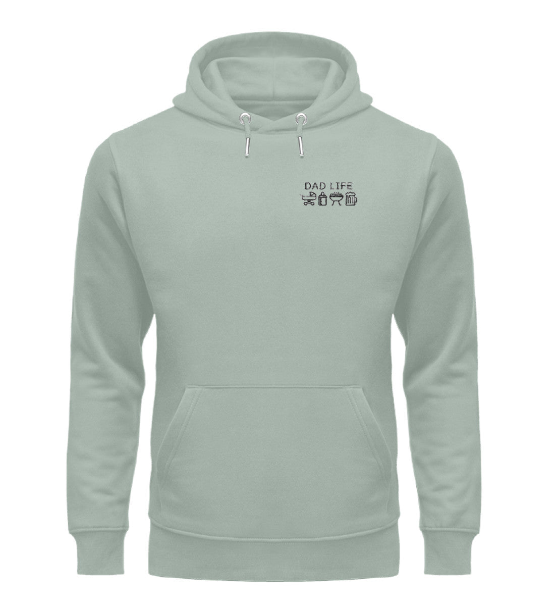 Dad Life Symbole  - Premium Organic Hoodie mit Stick