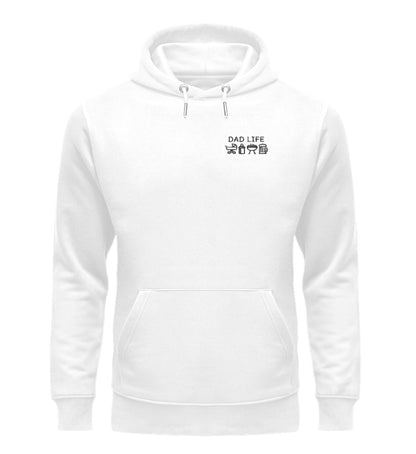 Dad Life Symbole  - Premium Organic Hoodie mit Stick