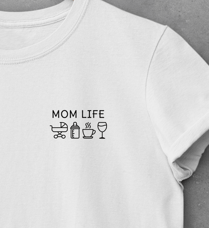 Mom Life Symbole  - Damen Premium Organic Shirt mit Stick