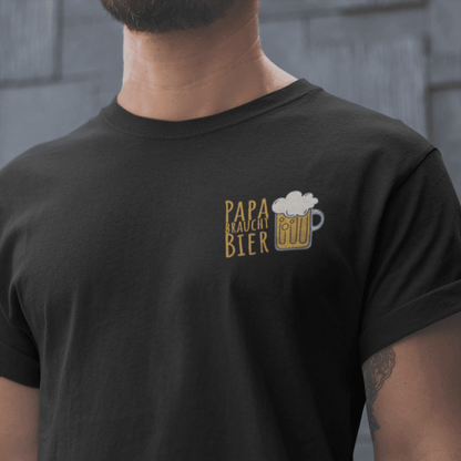 Papa braucht Bier  - Premium Organic Shirt - Papasache