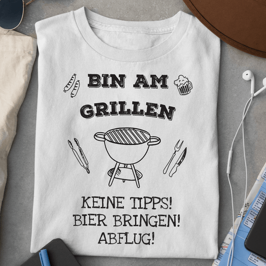 Bin am Grillen  - Herren Premium Organic Shirt