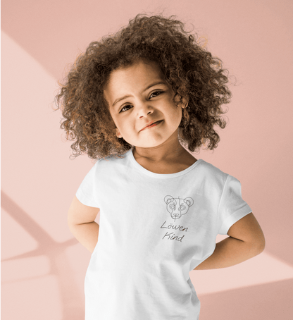 Löwen Kind One Line  - Kinder Organic T-Shirt