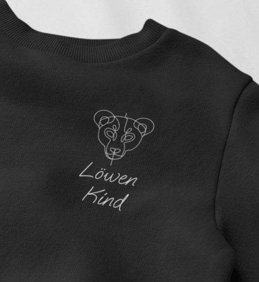 Löwen Kind One Line  - Organic Kinder Sweatshirt