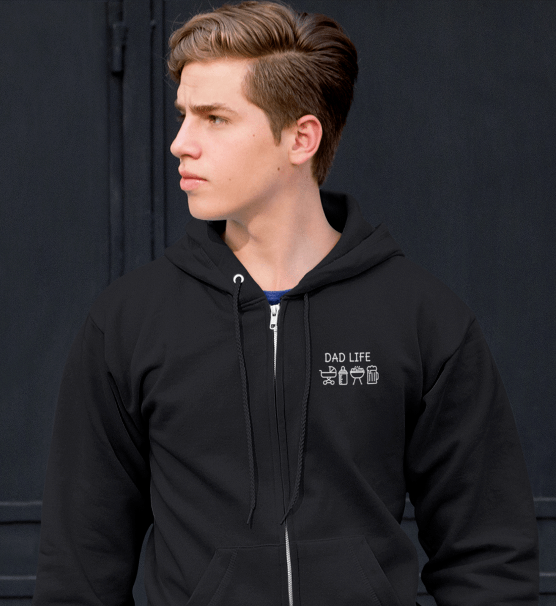 Dad Life Symbole  - Organic Sweatjacke