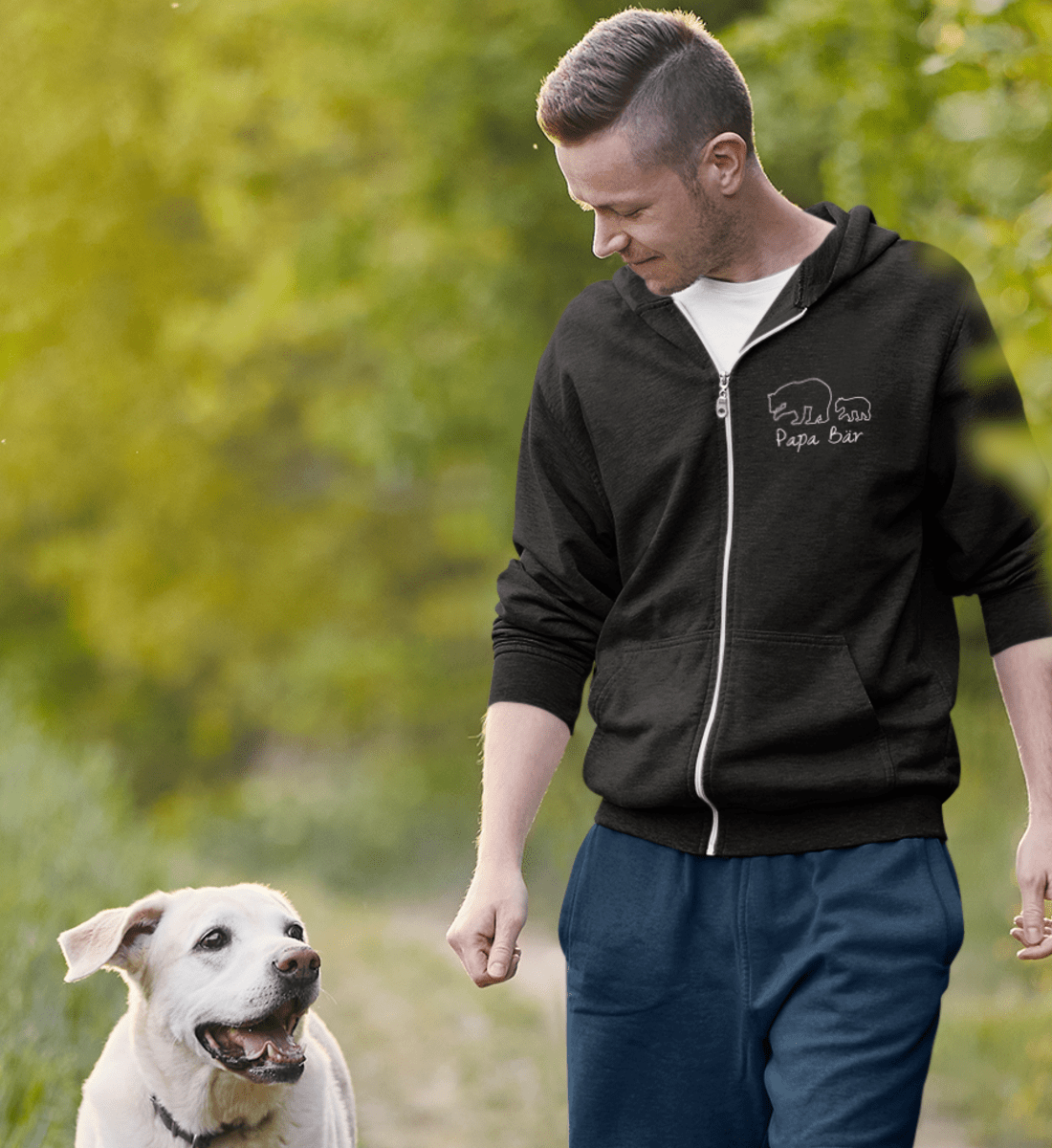 Papa Bär klein  - Organic Sweatjacke