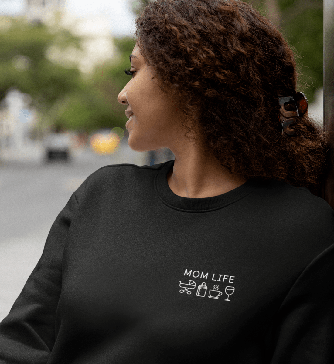 Mom Life Symbole  - Premium Organic Sweatshirt