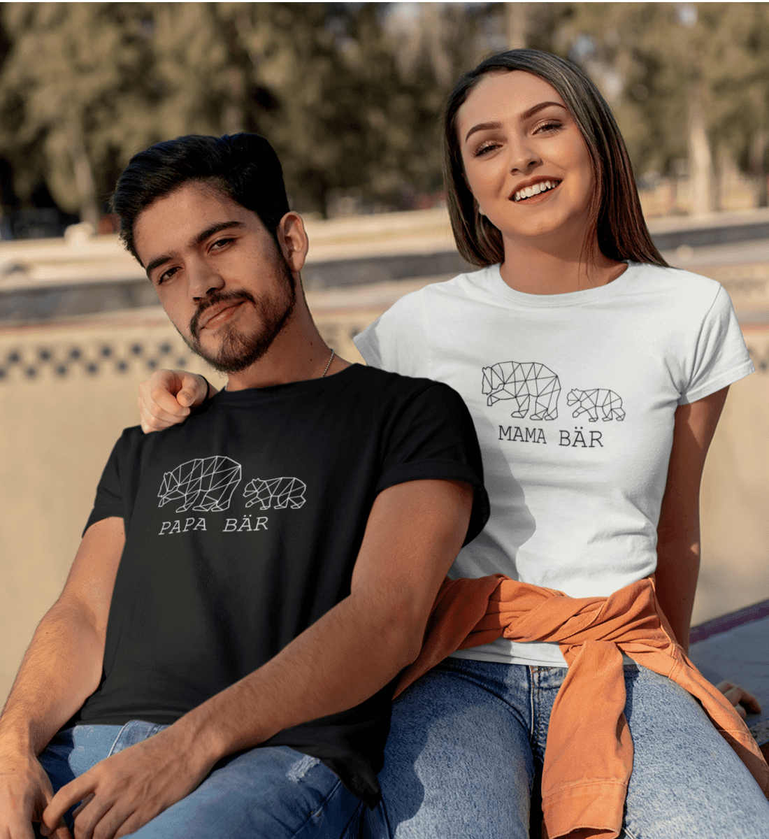 Papa Bär Geo  - Premium Organic Shirt - Papasache