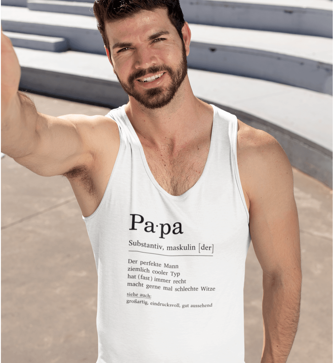 Papa Definition - Organic Herren Tanktop - Papasache