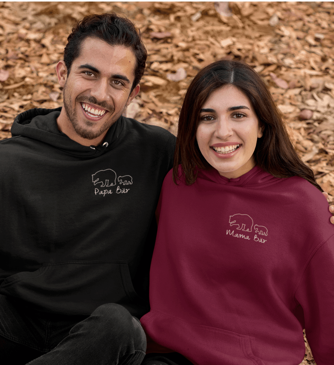 Mama Bär klein  - Premium Organic Hoodie - Papasache