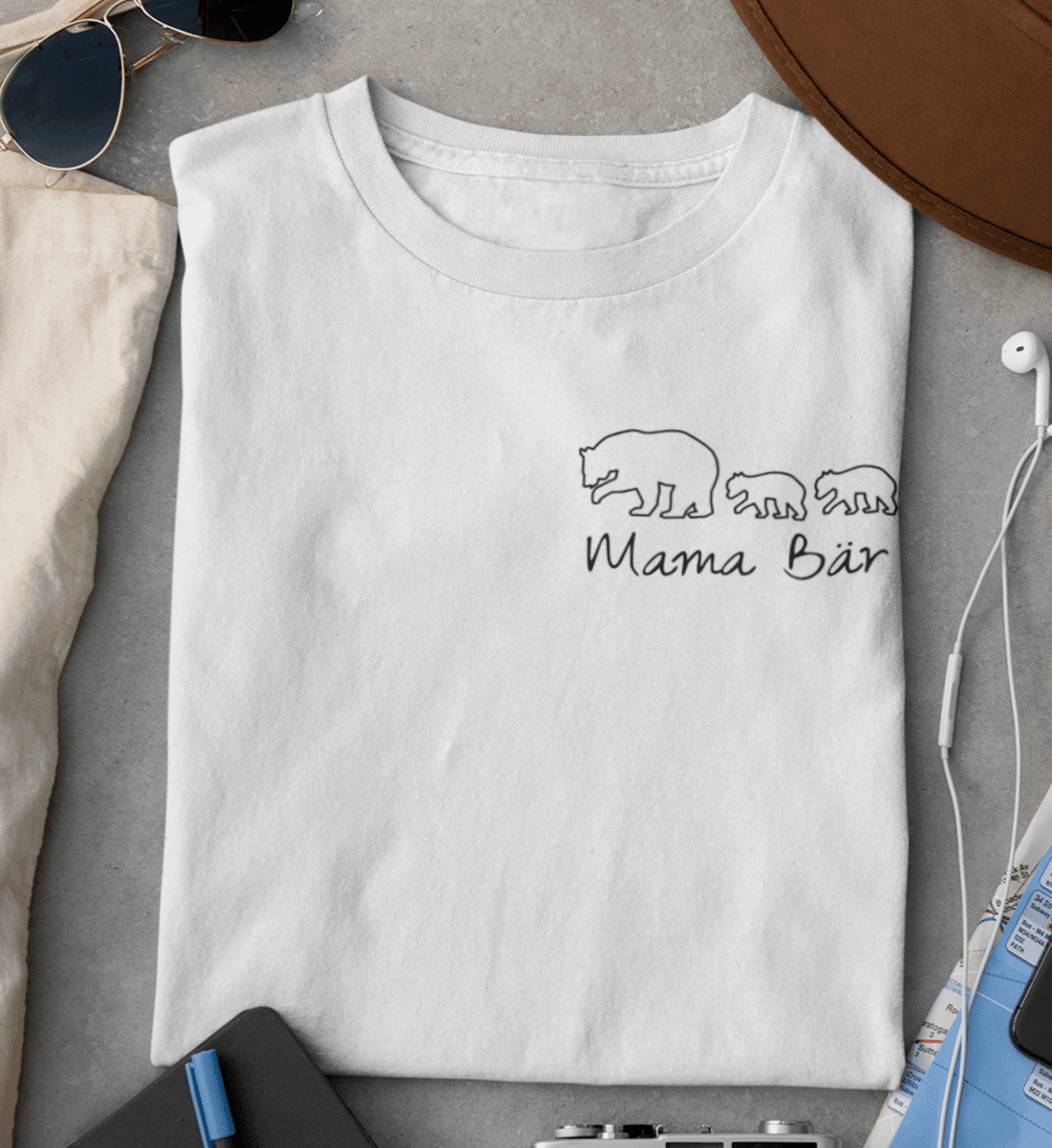 Mama Bär klein 2  - Damen Premium Organic Shirt - Papasache