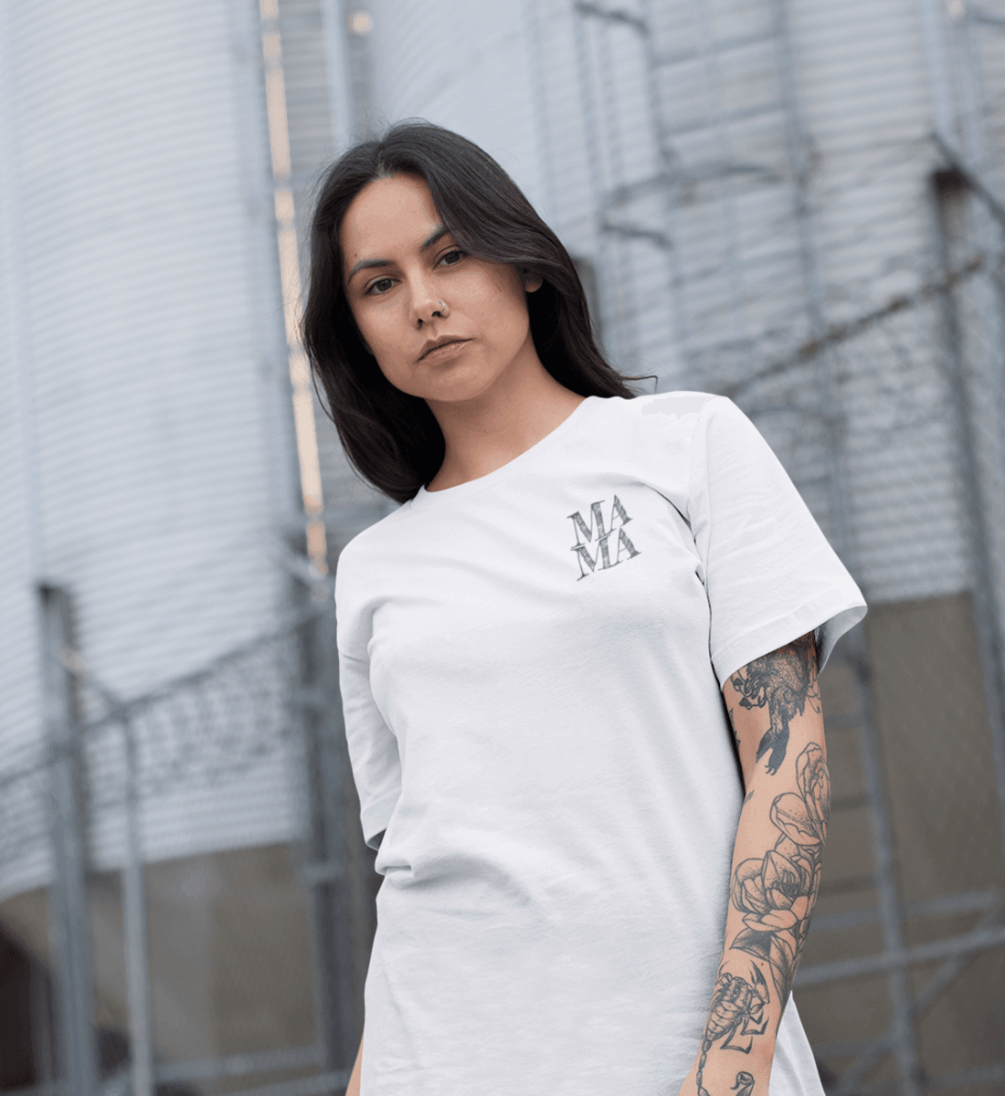 MAMA  - Damen Relaxed Organic Shirt - Papasache