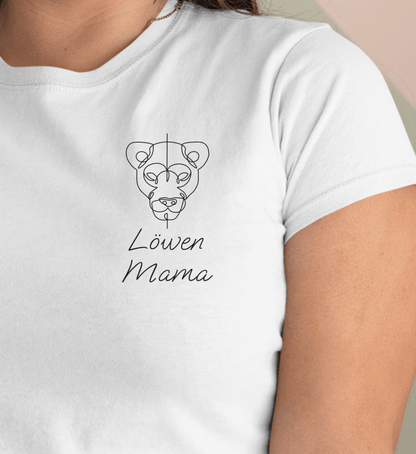 Löwen Mama One Line  - Damen Premium Organic Shirt
