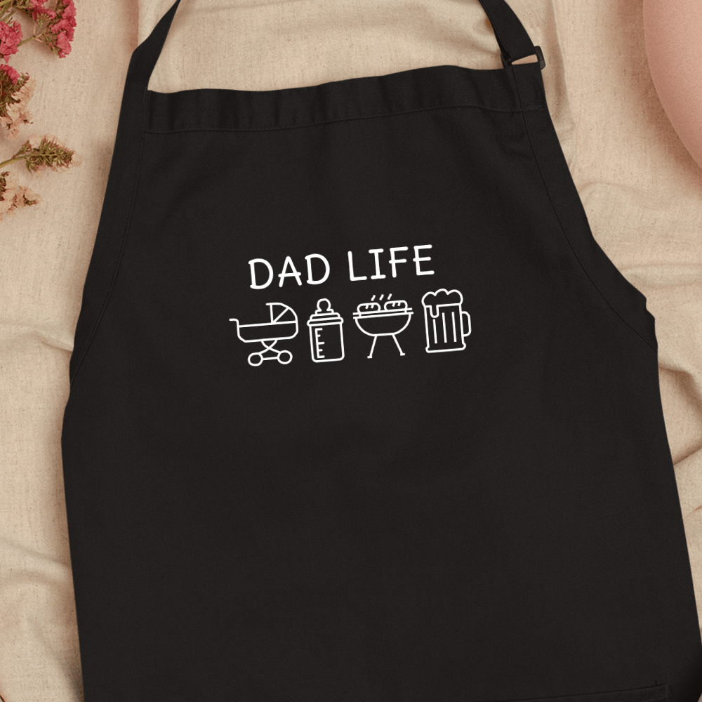 Dad Life Symbole  - Hochwertige Koch- und Grillschürze