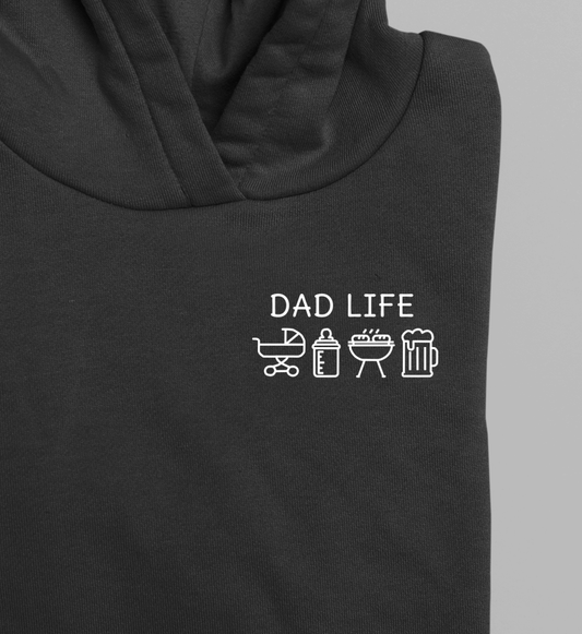 Dad Life Symbole  - Premium Organic Hoodie mit Stick